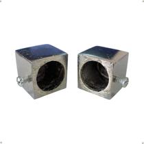 Par Ponteira Cubo para Varão Wave Ilhós Argola Cortina 19 e 28mm 2 unidades Par Ponteira Cubo para Varão Wave Ilhós Argola Cortina 19 e 28mm 2 unidades