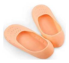 Par Protetor Calcanhar Silicone Gel Transparente Bege Anti-odor Respirável Conforto Sapatilha