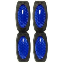 Par Protetor Canto De Porta Olho Refletivo Gato Duplo Azul