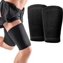 Par protetor compressão coxa profissional treino ortopédico alivia dor