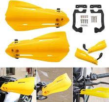 Par Protetor Mão Modelo Rx Guidão 22mm Universal Amarelo