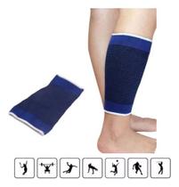 Par Protetor Panturrilha Coxa Suporte Proteção Fitness Azul