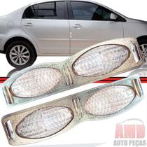 Par protetor porta com refletor olho de gto cromado