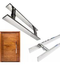 Par Puxador Inox Porta Alumi Madeira Vidro 30Cm Barra Chata Par Puxador Inox Porta Alumi Madeira Vidro 30Cm Barra Chata