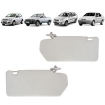 Par Quebra Sol Cinza Claro Com Bolsa Fiat Palio Siena Strada Weekend Newtec NT1031FT e NT1030FT