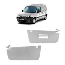 Par Quebra Sol Cinza com Espelho e Bolsa Peugeot Partner 1998 a 2018 Newtec Nt6010pg Nt6011pg