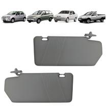 Par Quebra Sol Cinza Escuro com Bolsa Fiat Palio Weekend Siena Strada Newtec Nt1022ft Nt1023ft