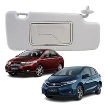 Par Quebra Sol Com Espelho Honda City Fit 09-14 Par Quebra Sol Com Espelho Honda City Fit 09-14