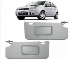 Par Quebra Sol Fiesta Ecosport 2004 a 2012 Cinza Com Espelho