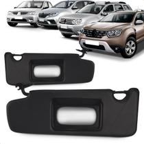 Par Quebra Sol Logan Sandero 2007 a 2022 Duster Oroch 2007 a 2024 Cx. Espelho Preto