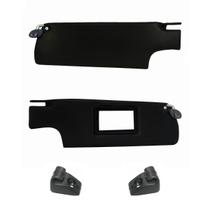 Par quebra sol + suporte vw fusca 1978 até 1989 preto/cinza espelho1101111012-012g148