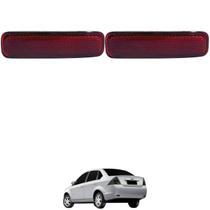 Par refletor olho de gato parachoque traseiro fiesta sedan 2010 2011 2012 2013 2014