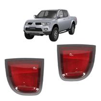 Par Refletor Olho De Gato Parachoque Traseiro L200 2008 2009 2010 Até 2015