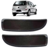 PAR Refletor Para-choque Traseiro Chevrolet Corsa Hatch 2003 à 2014 Lente Fumê
