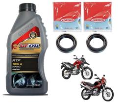 Par Retentor Garfo Bengala Corteco + 01 Óleo 500ml Atf Hidráulico Xre 300 Xtz 250 Lander Tenere Nx 400 Falcon Xr 250 Tornado