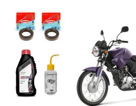 Par Retentor Garfo Bengala Corteco + 01 Óleo 500ml + Medidor Ybr Factor 125 Burgman Yes 125 Atf Hidráulico