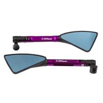 Par Retrovisor Alumínio Anodizado Roxo Universal Motocicleta