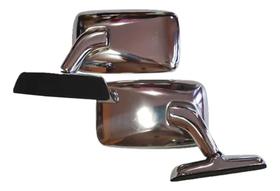 Par Retrovisor Bmw, Adaptável ao Fusca Corcel Opala Chevette Passat - Inox/Metal Cromado