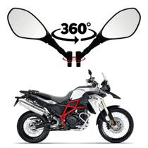 Par retrovisor bmw gs 650 f800 c/giro 360 lente plana