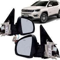 Par Retrovisor Compass 2017 á 2019 Eletrico c/ Pisca S/luz