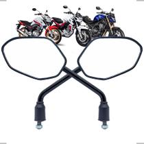 Par Retrovisor Da Para Twister 250 Modelo Preto Gvs Premium Espelho Lente Convexa Honda 2016 a 2022