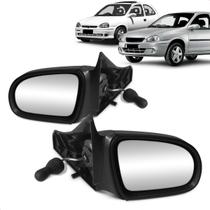 Par Retrovisor Externo Espelho Lateral Corsa 1994 A 2010 Controle Manual Retrovex