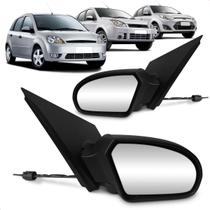 Par Retrovisor Externo Espelho Lateral Fiesta 2002 A 2014 Controle Manual Retrovex