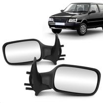 Par Retrovisor Externo Espelho Lateral Uno Fire 2001 A 2005 2 Portas Controle Manual Retrovex