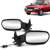 Par Retrovisor Externo Espelho Lateral Uno Fire 2006 A 2010 2 Portas Controle Manual Retrovex
