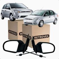 Par Retrovisor Externo Fiesta Hacth Sedan 2003 a 2014 com Controle Le + Ld