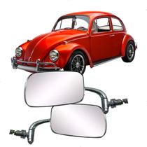 Par Retrovisor Externo Fusca 75/82 sem Controle Cromado Le + Ld
