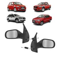Par Retrovisor Externo Palio/siena/strada/weekend 08... 4P Controle Manual Lado Esquerdo Direito