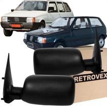Par Retrovisor Externo Uno Elba Mille Premio 85/90 sem Controle Le + Ld 2p