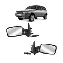 Par Retrovisor Externo Uno Fire 01... 4P Controle Manual Lado Esquerdo Direito