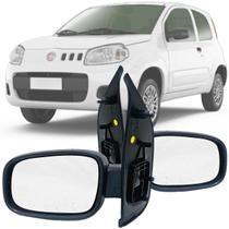 Par Retrovisor Fiat Novo Uno Vivace Evo Sporting Way 2010 2011 2012 2013 2014 2015 2016 2017 2018 2019 2020 2021 Manual Sem Controle para 4 Portas