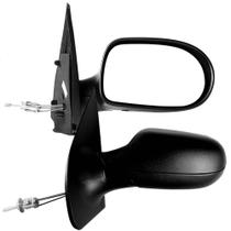 Par Retrovisor Fiat Palio Siena 2008 a 2010 4 Portas Preto Com Controle CarolCar