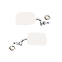 Par Retrovisor Fusca Mexicano Aço Inox Convexo Cromado