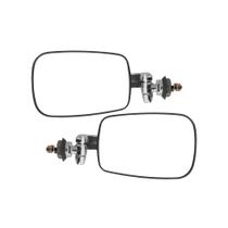 Par Retrovisor Fusca Mexicano Braço Curto Cromado Convexo