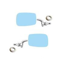 Par Retrovisor Fusca Mexicano Convexo Azul Em Metal