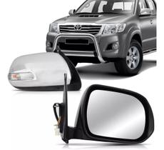 Par Retrovisor Hilux Com Pisca Cromado 2012 2013 2014 2015
