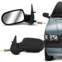 Par Retrovisor Manual Uno Fire 2006 2007 2008 2009 2010 4 Portas com Controle