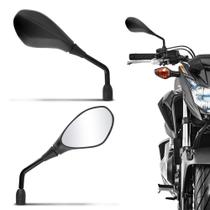 Par Retrovisor Moto Modelo BMW GS 650 F800 Rosca Universal Honda Haste em Aço Pre Espelho Fumê - AWA