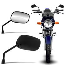 Par Retrovisor Moto Pro Tork Honda Yamaha Universal Modelo Mini Titan 2000 Original Preto