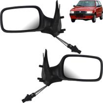 PAR Retrovisor Uno Fire 2 Portas 2001 a 2005 Com Controle