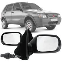 Par Retrovisor Uno Fire Flex 4 Portas 2006 2007 2008 2009 2010 Controle Manual