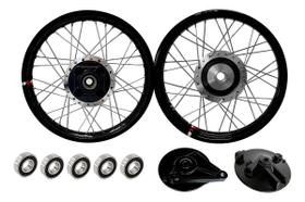 Par Roda Alumínio Preto Viper Vpr Titan Fan 125 00 á 08 Inox