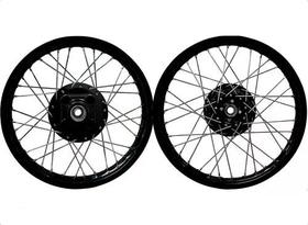 Par Roda Aro Preto Cubo Preto Cg 125 Today 95 Á 99 Montada Par Roda Aro Preto Cubo Preto Cg 125 Today 95 Á 99 Montada