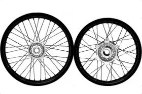 Par Roda Aro Preto Jante Crf 230 Montada E Alinhada Raio 4mm