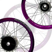 Par Roda Aro Three Heads Violeta Disco Titan Fan 150 160 4mm