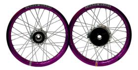 Par Roda Aro Three Heads Violeta Disco Titan Fan 150 160 4mm